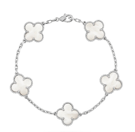 TRIFOGLIO BRACCIALETTO | ARGENTO BIANCO